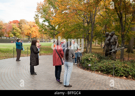 Les anciens combattants du Vietnam War Memorial, Washington DC USA Banque D'Images