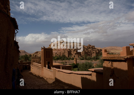 Le 11e siècle kasbah d'Ait Benhaddou a été utilisée comme toile de fond pour les films, dont Lawrence d'Arabie et Gladiator Banque D'Images