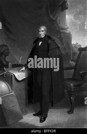 Imprimer Portrait de William Henry Harrison - Harrison (1773 - 1841) était le neuvième Président des États-Unis (1841) et les premiers à mourir au pouvoir. Banque D'Images