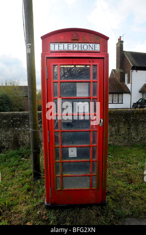 Un téléphone rouge fort en Afrique du chailey Banque D'Images