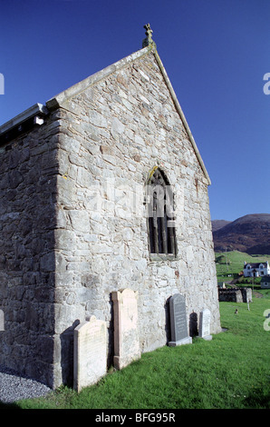 St Clement's Church (gaélique écossais : Tur Chliamainn) Rodel, Harris, Scotland Western Isles Banque D'Images