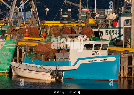 Les bateaux de pêche du crabe, Joe Batt's Arm, l'île de Fogo, Newfoundlad et Labrador, Canada Banque D'Images