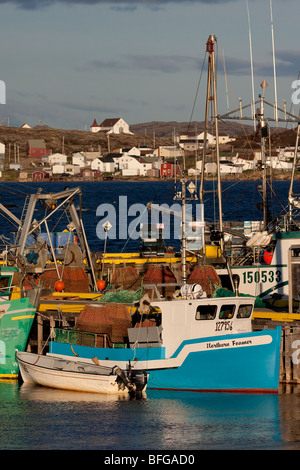 Les bateaux de pêche du crabe, Joe Batt's Arm, l'île de Fogo, Newfoundlad et Labrador, Canada Banque D'Images