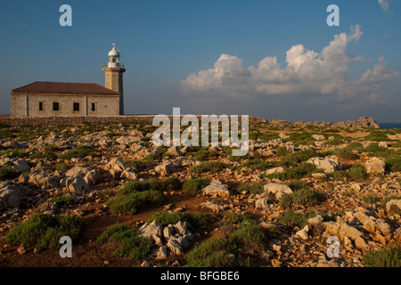 Phare de Punta Nati, Minorque, Espagne Banque D'Images