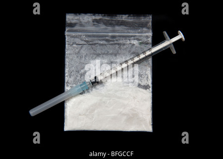 La méphédrone 4-methylmethcathinone (4-MMC) un stupéfiant, vendu sur le web en tant que chargeur plante également connu sous le nom de bulles, Miaou, MCAT. Banque D'Images