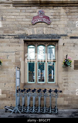 Détail de la côté Est de la gare de Carlisle, Royaume-Uni. Banque D'Images