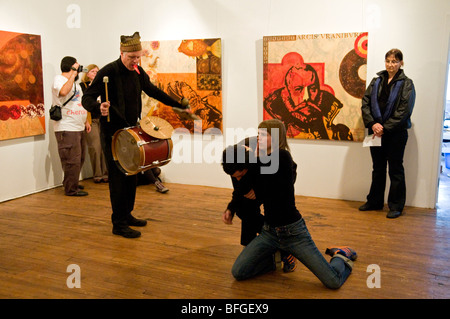 Show artistique dans une galerie d'art le centre-ville de Montréal Édifice Belgo Banque D'Images