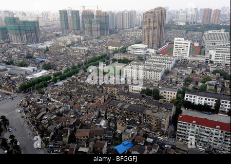 Chine chinois Shanghai City View donnent sur la propriété immobilière Logement Appartements Chambre Home Prix Vieille Ville Banque D'Images