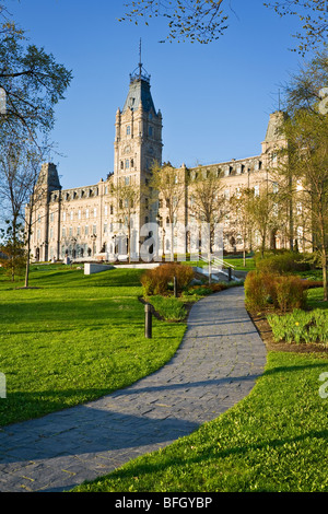 Ce bâtiment de style second Empire a été inspiré par le thème "Je me souviens (je me souviens) Québec, Québec, Canada Banque D'Images