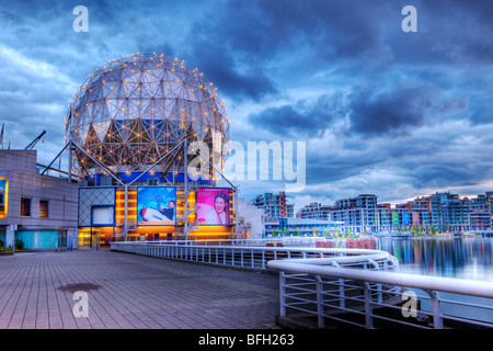 Soir, Telus World of Science, Vancouver, British Columbia, Canada Banque D'Images