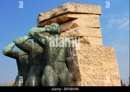 Mémorial pour les soldats de la guerre civile espagnole - Brigade Memento Sculpture Park ( Szobaopark ) Budapest, Hongrie Banque D'Images