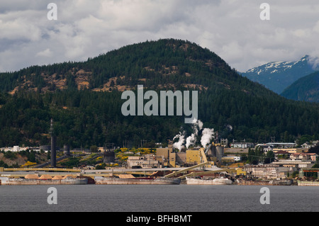 Powell River des pâtes et papiers. Banque D'Images