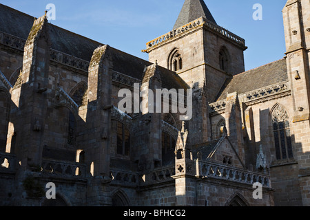 Cathédrale de St Tugdual, Treguier, Côte d'Armor, Bretagne, France Banque D'Images