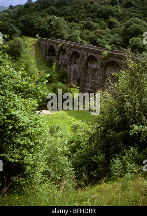 Royaume-uni, Pays de Galles, Brecon Beacons, viaduc à Pontsticyll Banque D'Images