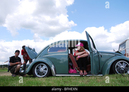 Les coccinelles VW classique au club meeting Budel Pays-bas l'été 2009 Banque D'Images