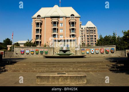 Plaza de la Confédération, Victoria, île de Vancouver, Colombie-Britannique Banque D'Images