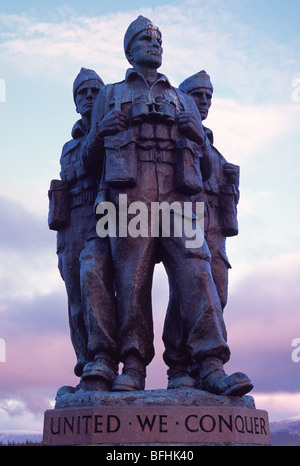 Le Mémorial Commando près de Spean Bridge Highlands écossais Ecosse Banque D'Images