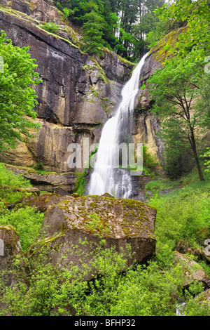 Les chutes d'or et d'argent située dans le parc d'état d'or dans l'Oregon. Banque D'Images