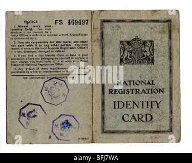 La Seconde Guerre mondiale à partir de 1943 Carte d'identité Banque D'Images