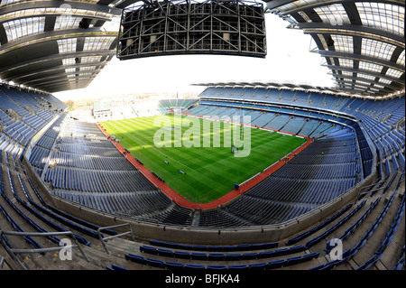 Vue à l'intérieur le stade Croke Park, Dublin. Accueil de l'Association athlétique gaélique ou GAA Banque D'Images