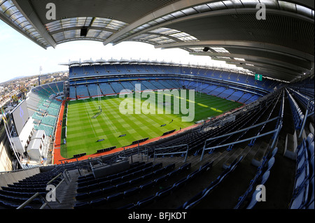 Vue à l'intérieur le stade Croke Park, Dublin. Accueil de l'Association athlétique gaélique ou GAA Banque D'Images