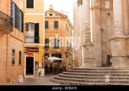 Plaza del Catedral en Ciutadella, Minorque, Espagne Banque D'Images