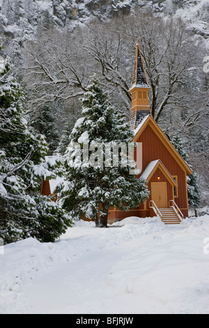 Chapelle de Yosemite en hiver Banque D'Images