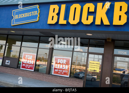 Un Blockbuster Video location dans la banlieue de Beijing. Banque D'Images