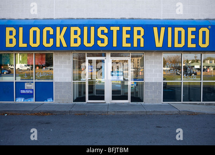 Un Blockbuster Video location dans la banlieue de Beijing. Banque D'Images