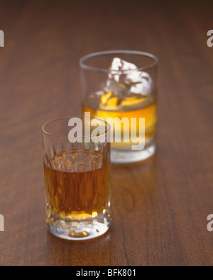 Verres de whisky Banque D'Images