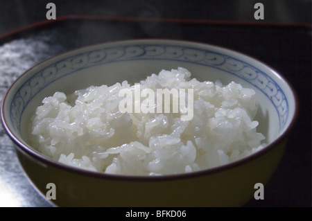 Bol de riz close up Banque D'Images