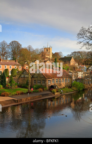 River Nidd, Knaresborough, North Yorkshire, Angleterre, Royaume-Uni. Banque D'Images