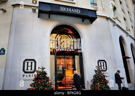 Paris, France, French luxury Food Shop, Hediard, détail, avant, décor d'arbre de Noël, Banque D'Images