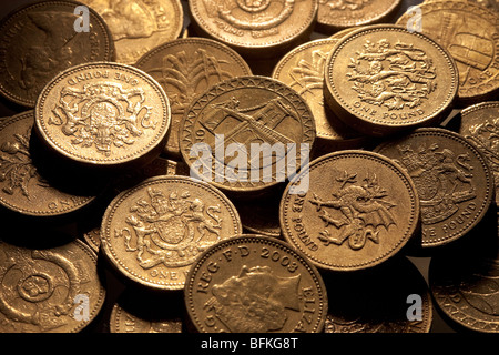 Monnaie pièces livre sterling britannique Banque D'Images