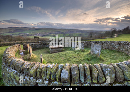 'Riley Graves La à Eyam dans le Derbyshire, Grande-Bretagne Banque D'Images