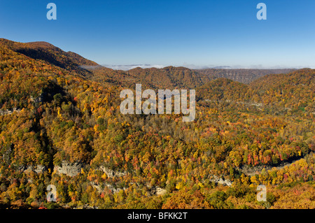 La couleur en automne à Breaks Interstate Park en Virginie et à Washington Banque D'Images