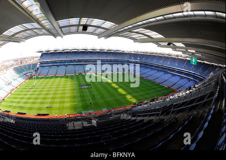 Vue à l'intérieur le stade Croke Park, Dublin. Accueil de l'Association athlétique gaélique ou GAA Banque D'Images