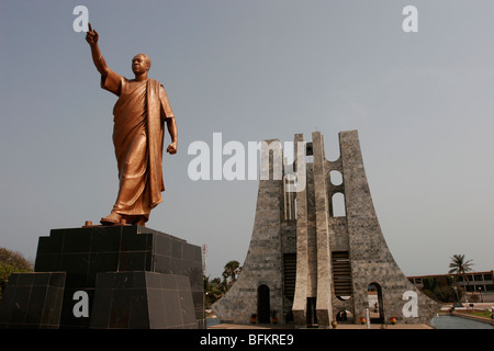 Mausolée Kwame Nkrumah et Memorial Park à Ghana's premier leader post-colonial. Accra. Le Ghana. L'Afrique de l'Ouest. Banque D'Images