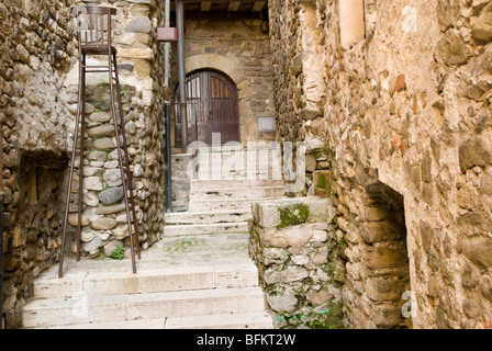 Abraham maître Des Castlar rue, quartier juif, Besalu . La Garrotxa . Province de Gérone Catalogne Espagne... Banque D'Images