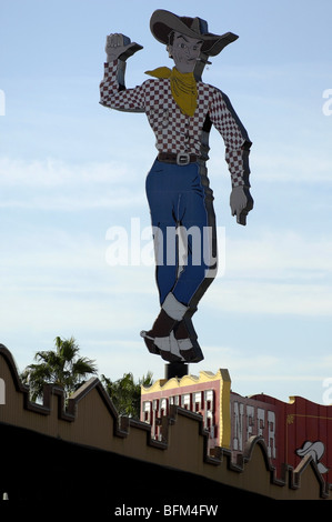 Rick "rivière" en néon érigé en 1981 à l'Laughlin, Nevada Pioneer Hotel & Gambling Hall Banque D'Images