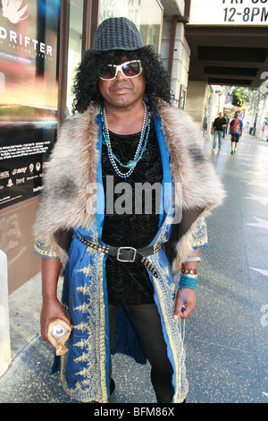 L'auto proclamé rock star à Hollywood, CA Banque D'Images