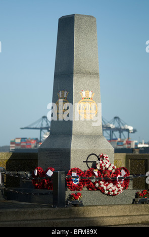 Un monument de guerre dans la région de Harwich (Essex, Angleterre) Banque D'Images