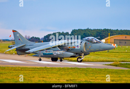 BAe Harrier GR7 de retour de TLT Exercice à Kinloss RAF Base Morayshire, Ecosse 5555 SCO Banque D'Images