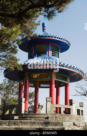 La Chine, la province de Jiangxi, un pavillon au mont Lushan, site du patrimoine mondial de l'UNESCO Banque D'Images