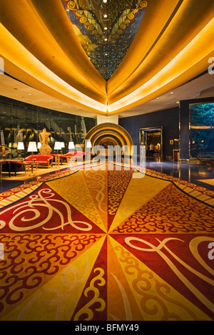 Emirats arabes unis, dubaï, euh Suqaim Deuxième District hall de l'entrée, 7 étoiles de luxe hôtel Burj Al Arab. Banque D'Images