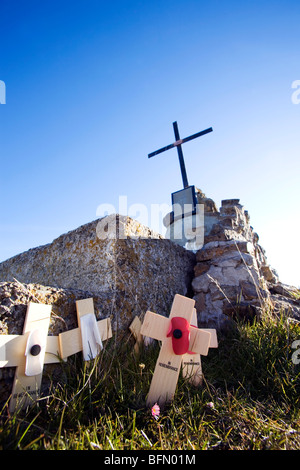 Îles Malouines ; Goose Green. Mémorial pour le deuxième bataillon du Régiment de parachutistes (2 Para) tués pendant la guerre. Banque D'Images