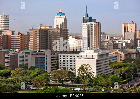 Kenya, Nairobi. Nairobi en fin d'après-midi du soleil. Banque D'Images