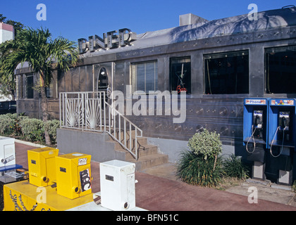 11Th Street diner , secteur Art déco à South Beach Miami Florida USA Banque D'Images