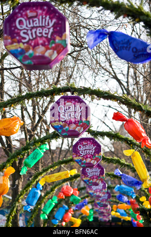 La qualité des décorations de la rue Tivoli à Copenhague Banque D'Images