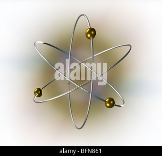 Illustration d'un atome Banque D'Images